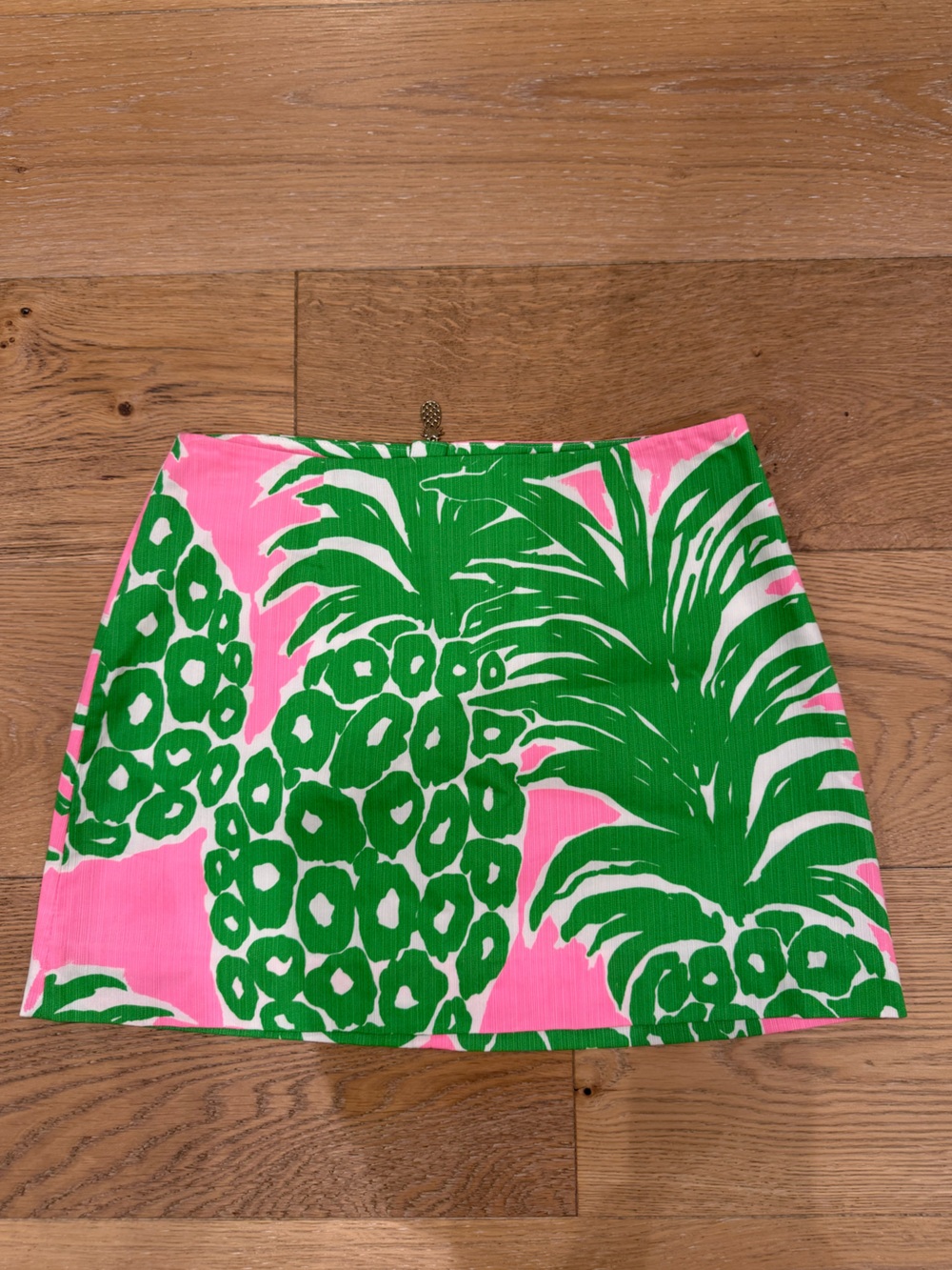 Lilly Pulitzer Pink and Green Pineapple Print Skirt